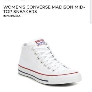 Women’s White Converse Madison Mid Top Sneaker